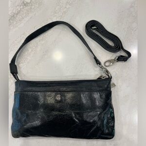 Black Hobo Leather Convertible Bag
